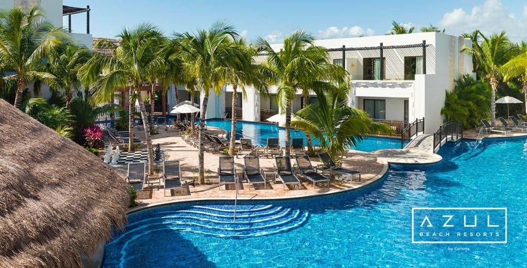 pool area at Azul beach riviera cancun